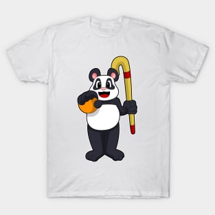 Panda at Hockey with Hockey bat T-Shirt